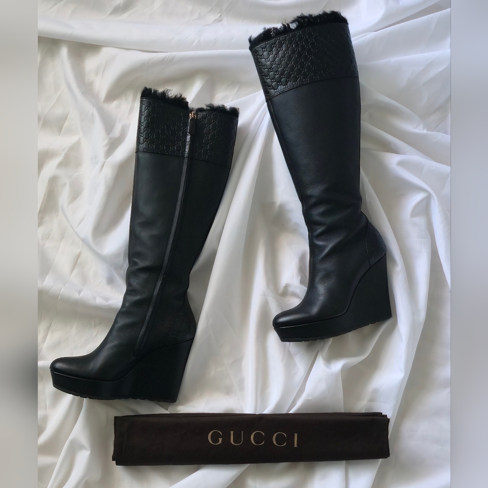 Gucci Knee-high Boots GG iconic Logo